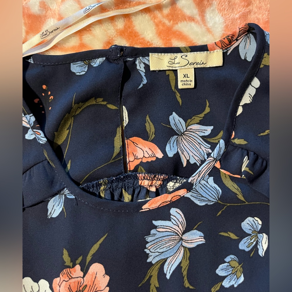 Floral Navy Blouse